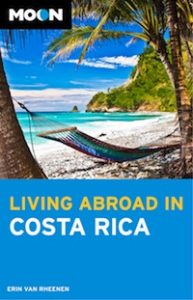 Book cover Living Abroad in Costa Rica hammock on beach